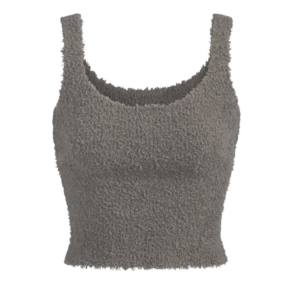 SKIMS Cozy Knit Tank, Smoke, L/XL (NWT)